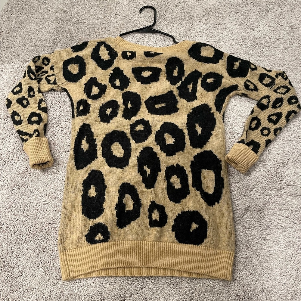 Express Leopard Boatneck Sweater Small
